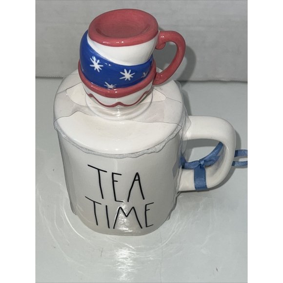 RAE DUNN Disney Alice In Wonderland "MAD TEA PARTY" Double Sided Mug Topper. NEW - Picture 5 of 16